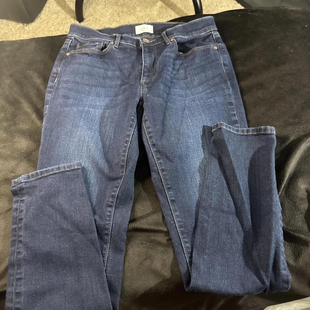 2 Pair‎ LOFT Women's Size 6 Modern Straight Jeans Medium Wash